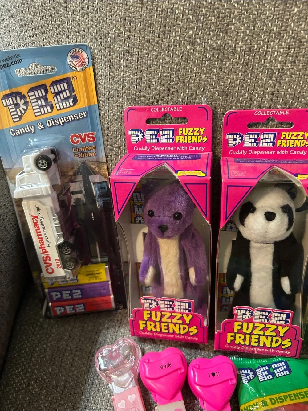 PEZ Fuzzy Friends Pink Plush Candy Dispenser - Pink